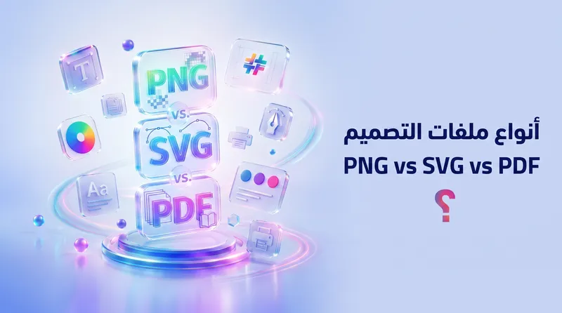 متى تستخدم PNG أو SVG أو PDF؟ الدليل الشامل لملفات التصميم